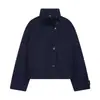 Para Comércio Exterior Transfronteiriço Europeu e Americano Roupas Femininas Aliexpress Mais Vendidas Casual Versátil Gola Alta Jaqueta Curta de Lã Casaco