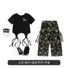 Roupas da moda para dança de rua infantil para 1º de junho, trajes de performance de dança jazz para meninas hip-hop, roupas da moda hip-hop street fashion para grupos de meninas