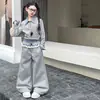 Conjunto de Roupa para Meninas Primavera e Outono 2026 Novo Estilo Coreano Moletom com Gola Polo e Calça de Moletom para Meninas Mais Velhas