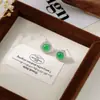 Novos Brincos de Outono e Inverno com Design de Borboleta e Pedra Verde, Adequados para Presentear, Acessórios de Feriado, Acessórios Yiwu, Tachos de Prata 925