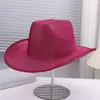 Nuevo Moderno Estilo Occidental Transpirable y No Sofocante Sombrero de Vaquero Estilo Camping al Aire Libre Monta de Caballos Cadena de Joyas Decorada Sombrero Jazz