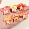 Accesorios de Resina de Hongo Pequeño Brillantes para DIY Hecho a Mano Pegamento Crema Accesorios para el Cabello Pasador Llavero Funda de Teléfono Móvil Material para Hebilla de Zapato