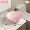 Juego de lavabo y cubo para dormitorio con asa, cubo de lavado y almacenamiento para dormitorio estudiantil, cubo de plástico portátil para el hogar para bañarse