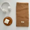 Bufanda de Punto Suave 100% Lana de Color Sólido Estilo Coreano para Mujer, Simple y Versátil, Engrosada para Otoño e Invierno, Bufanda Cálida para Protección del Cuello