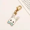 Chaveiro de liga com pingente de coelho, nuvem e unicórnio, estilo coreano, macaron de desenho animado com gota de óleo, acessório para bolsa DIY