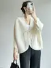 Nuevo Cárdigan Plegado Estilo Chino para Mujer, Chaqueta Holgada de Manga Murciélago, Nueva Camisa Protectora Solar Primavera y Verano, Prendas Exteriores tipo Chal Estilo Issey Miyake