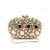 Bolsa de Noite Estilo Europeu e Americano Bolsa de Noite Clutch Vazada Bolsa de Festa à Noite Bolsa de Banquete Strass