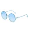 Gafas de sol para niños al por mayor Gafas de sol a prueba de UV para mujer redondas con estampado marino Gafas japonesas y coreanas para hombre y niño