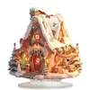 Bestseller transfronterizo letrero plano de acrílico navideño casa de nieve romántica adorno de escritorio decoración del hogar adorno creativo