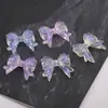 Fita Glitter Transparente Laço DIY Chaveiro Artesanal Formato de Feijão Pingente com Contas Materiais Acessórios