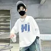 Camiseta de manga larga para niño, nuevo modelo primavera y otoño 2026, algodón puro, para niños mayores, ropa de otoño para niños, camiseta de otoño para niños