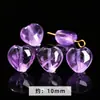 Cuentas Sueltas de Amatista Lavanda Natural en Forma de Corazón, Cuentas Espaciadoras de Corazón Transparente Color Melocotón Morado Claro, Accesorios para Manualidades con Cuentas Hechos a Mano, Venta al por Mayor desde el Fabricante