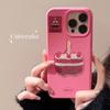 Capa Fofa de Bolo Ins para iPhone 15 Pro Max Apple 17 Adequada para iPhone 18 13 Fofa 12 Tridimensional 15