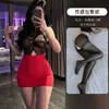 Camisón de cuello halter con ribete de encaje, vestido rojo calado, vestido negro sexy ajustado al cuerpo, atuendo para cita nocturna, ropa de dormir