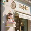 Escultura de Dibujos Animados de Fibra de Vidrio para Proyecto de Decoración de Fachada de Tienda de Postres y Pasteles, Muñeco de Pastel de Personaje de IP Lindo