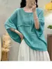 Blusas casuales holgadas para mujer, blusas ligeras de verano, camisetas para mujer de talla grande, blusas de gasa de talla grande, blusas murciélago