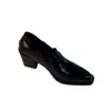 Nuevos mocasines de tacón grueso estilo francés inspirados en el cuerpo de bomberos para mujer, con estilo retro británico y diseño slip-on, 2026