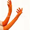 Guantes Largos Ceremoniales Elásticos de Spandex de 45 cm, Estilo Gatsby para Banquetes y Actuaciones en Escenario, Disponibles en Múltiples Colores, Directo del Fabricante