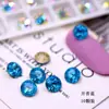 K9 Nuevos Pedrería de Uñas Redondas de 6 mm con Base Puntiaguda de Gama Alta, Pedrería Tridimensional Super Brillante para Decoración de Uñas de Vidrio DIY