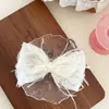 Presilha de Cabelo Meio Preso Grande Estilo Coreano Pena de Borboleta de Alta Qualidade Super Fada Strass Presilha Lateral Infantil Acessório de Cabelo para Trás da Cabeça de Princesa