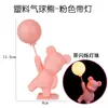 Decoración de pastel para el Día de San Valentín en línea roja hermosa adorable oso vela decoración pareja confesión horneado vestido enchufe