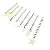 Etiqueta de extensión de acero inoxidable etiqueta pequeña más cadena de cola cadena de extensión más cadena de cola pulsera collar accesorios de joyería diy venta al por mayor