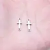 15x 6mm 0,37g prata antiga comércio exterior DIY acessórios de joias conector cruzado