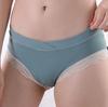 Calzones de Encaje de Cintura Baja en Forma de V para Mujer, Transpirables con Soporte Abdominal para Mamá, Base Cruzada Triangular, Antes y Después del Embarazo