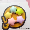 Estrela de cinco pontas redondinha com rosto brilhante cola de creme caseira DIY capa de celular grampo de cabelo cordão de pulso furo para cadarço acessórios de resina
