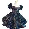 Aliexpress Vestido de Princesa para Niñas Modelo Brillante Pasarela Cumpleaños Vestido de Noche Dama de Honor Traje de Actuación