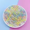 Contas Redondas de Acrílico Transparente Cor AB Galvanizada para Pulseira Colar Corrente de Celular DIY Joias Artesanais Acessórios Material