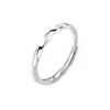 Anillos de Pareja Mobius Personalidad Simple Sensación de Alta Gama Anillos de Par Trenzados de Moda Versátiles Sensación Creativa Anillo Abierto