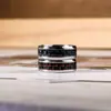 Em estoque atacado joia de aço titânio gota de óleo anel de aço inoxidável personalizado anel da moda para homens e mulheres SA1056