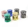 Nuevo Abaco Plano Transparente Visible Molinillo de Cigarrillos 65mm Molinillo de Aleación de Zinc Cuatro Capas Metálico Set Creativo para Fumar