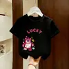 Camiseta de Manga Corta para Niña Verano 2026 Nuevo Estilo Camisa de Algodón Puro de Media Manga para Niños Top Casual Elegante para Niñas Pequeñas