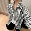 ¡Nicho coreano! Camisa de Manga Larga Versátil Casual Estilo Hong Kong Cuadros Retro Otoño 2026