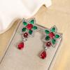 Pendientes nuevos, de gran venta transfronteriza, de estilo europeo y americano, con forma de gota de flor, estilo retro, exagerados y elegantes, con circonitas.