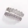 Aparelho Dental de Oito Dentes Totalmente Zircônia Estilo Hip-Hop para Homens, Galvanizado a Ouro Real, Joia Dental Personalizada Tendência, Venda por Atacado