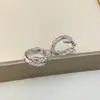 Pendientes Hueso de Serpiente Estrecho Versión Alta Chapado Grueso Oro de 18 Quilates Oro Rosa Diamante Medio Diamante Completo Pendientes de Serpiente Pendientes para Mujer
