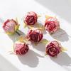 Imitação Retrô Coca-Cola Borda Cabeça de Flor Rosa Flor de Seda Flor Falsa DIY Material Artesanal Decoração Caixa de Presente Arranjo de Casamento