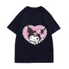 Camiseta wish para hombre y mujer linda kuromi estampada cuello redondo manga corta camiseta patrón mágico anime top