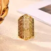Anillo Cruzado de Acero Inoxidable Chapado en Oro de 18 Quilates, Estilo Nuevo Europeo y Americano, para Mujer, Versátil para el Uso Diario, Joyería de Anillo Abierto Simple y a la Moda