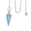 Colgante de cristal natural hexagonal con forma de columna, colgante de balanceo, doble uso, estilo retro de corte europeo y americano, joyería, nuevo producto transfronterizo
