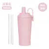 2026 Nuevo Modelo Vaso con Popote de Acero Inoxidable de 500ml Vaso Magnético para Té de Leche con Popote Vaso de Agua con Popote de Doble Pared al Vacío 316L