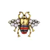 Broche de Abelha com Pérola em Liga de Bronze Popular Retrô Mais Vendido Acessórios para Gola de Roupa Acessórios Acessórios para Roupa