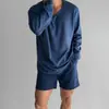 Cardigã Leve Respirável Proteção Solar Manga Longa Camiseta Tricotada Masculina Estilo Americano Leve Maduro Casual Solta Camiseta