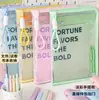 Bolsa Transparente para Archivos A4 Macaron de Gran Capacidad para Libros de Texto, con Cierre, Portátil para Estudiantes, Engrosada, Impermeable, Bolsa de Almacenamiento