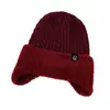 Gorro de Invierno Cálido para Hombre con Protección para las Orejas para Personas de Mediana Edad y Mayores, Gorro de Lana Tejido con Plus de Felpa a Prueba de Frío para Papá y Abuelo, Algodón
