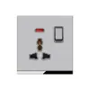 Painel de tomada britânico de vidro ultrafino galvanizado versão de Hong Kong interruptor de luz 13a padrão britânico de Hong Kong com USB controle duplo um-dois