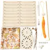 Linternas del Festival de Medio Otoño, linternas Hanfu portátiles de estilo antiguo, kits de materiales DIY hechos a mano, decoraciones de linternas de palacio, linternas luminosas de brocado Song